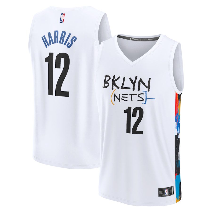 Men Brooklyn Nets 12 Joe Harris Fanatics Branded White 2022-23 Fastbreak NBA Jersey